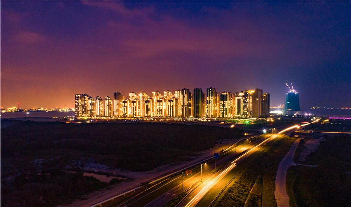 夜色下的森林城市美景