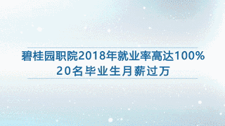 碧桂园职院2018年就业率高达100%