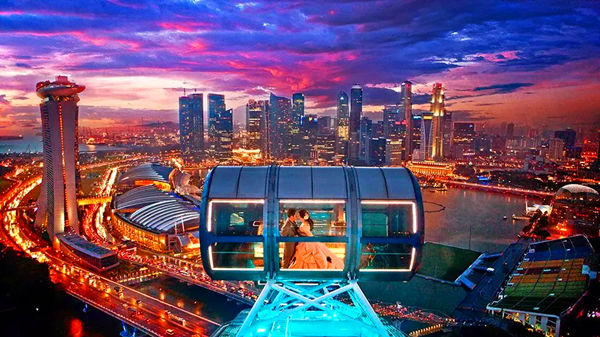 幸福摩天轮上品新加坡繁华夜景